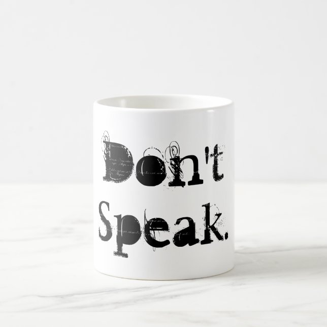 Caneca de café engraçada: Não fale citações (Centro)