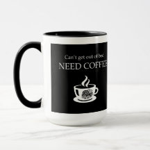 Caneca de Café Engraçada Não Funciona Sem Café