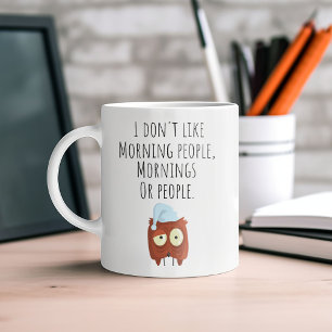 Caneca de Café Engraçada Não Gosto de Pessoas da M