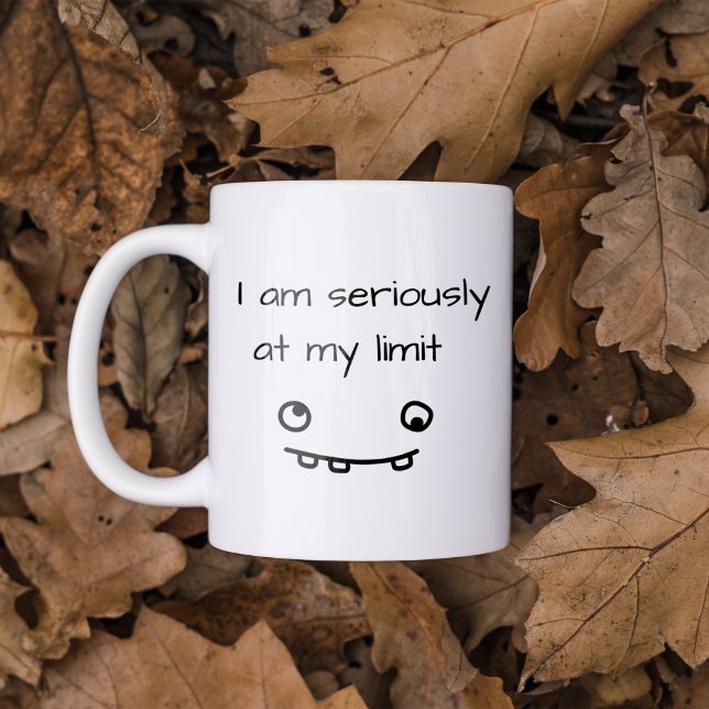 Caneca de Café Engraçada No Meu Limite (Criador carregado)