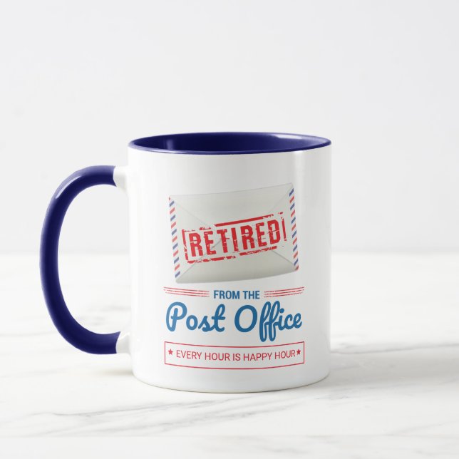 Caneca de café engraçada para aposentado de correi (Esquerda)