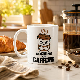 Caneca de Café Engraçada para Corredores com Cafeí