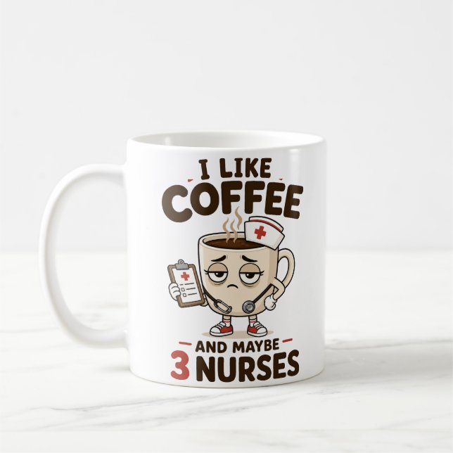Caneca de Café Engraçada para Enfermeiros Presente (Esquerda)