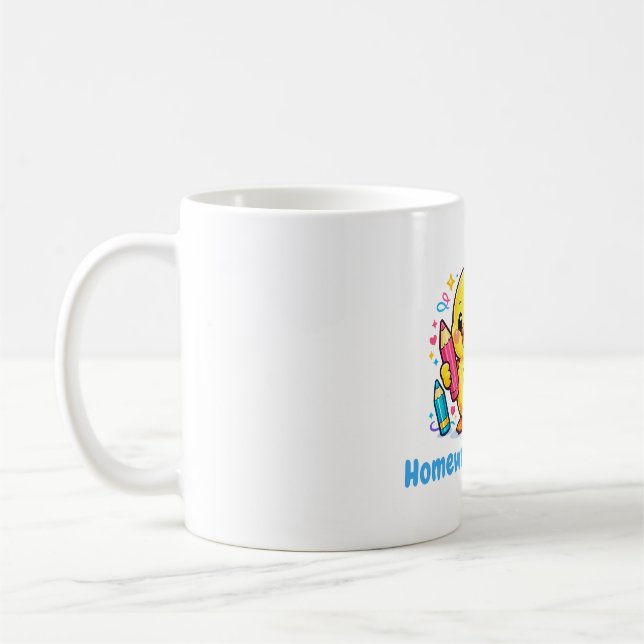 Caneca de café engraçada para escola novamente com (Esquerda)