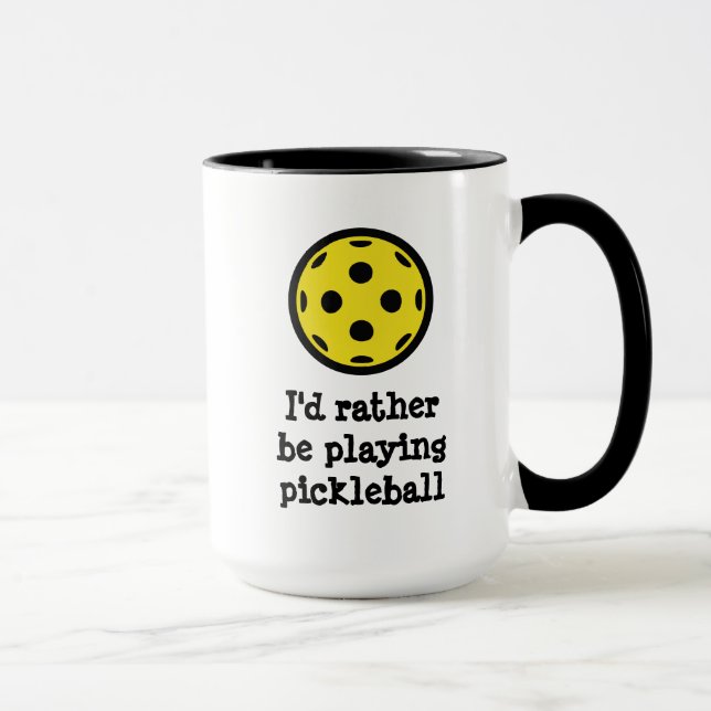 Caneca de café engraçada para jogador de picklebal (Direita)