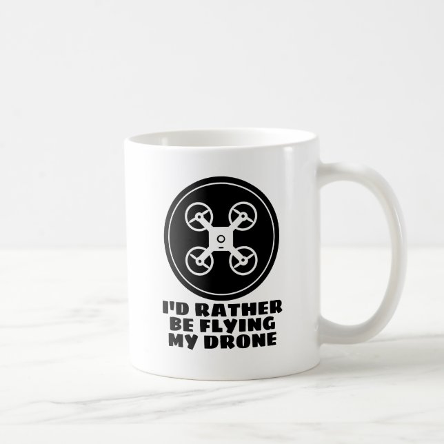 Caneca de café engraçada para piloto de drone (Direita)