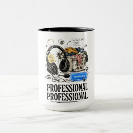 Caneca de café engraçada para profissionais que tr