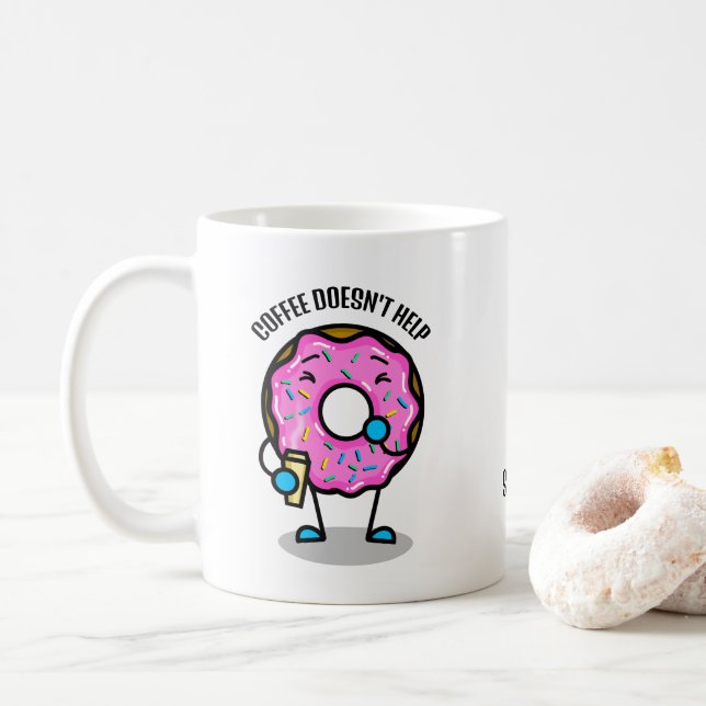 Caneca De Café Engraçada Rosquinha (Com Donut)