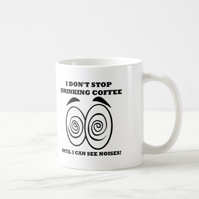 Caneca de Café Engraçada See Noises ou Caneca de V (Direita)
