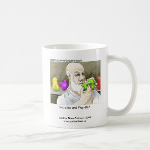 Caneca de Café Engraçada Socrates & Play-Doh