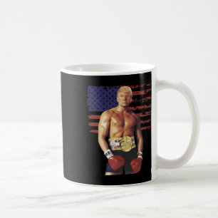 Caneca De Café Engraçada Trump Rocky Boxer Memer Boxer USA Flag P