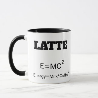Caneca de café engraçada uma chalaça E=MC2. da