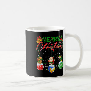 Caneca De Café Engraçadas Ornações de Voleibol Luzes de Árvore de