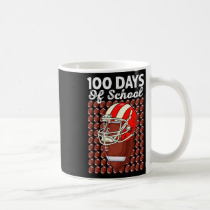 Caneca De Café Engraçado 100 Dias De Escola Futebol 100 Dias Mais