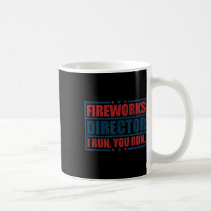 Caneca De Café Engraçado 4º De Julho Diretor De Fogos De Artifíci