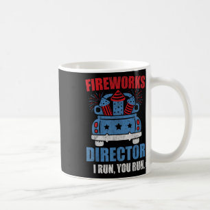 Caneca De Café Engraçado 4º De Julho Diretor De Fogos De Artifíci