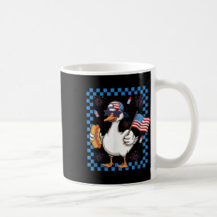 Caneca De Café Engraçado 4 de julho Bobo Patriótico Ganso America