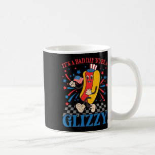 Caneca De Café Engraçado 4 De Julho Dos Eua Cachorro É Um Dia Rui