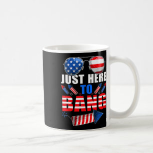 Caneca De Café Engraçado 4 De Julho Dos Eua Pulseiam Fogos De Art