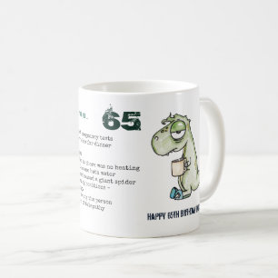 Caneca De Café Engraçado 65º personalizado "Quando eu era sua ida