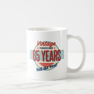 Caneca De Café Engraçado 65 anos de aniversário movido