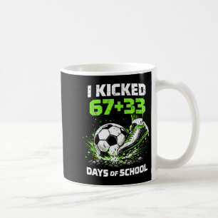 Caneca De Café Engraçado 67 33 Dias De Escola Meninos 100º Dia Fu