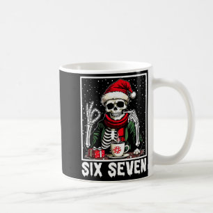 Caneca De Café Engraçado 67 Meme Esqueleto 67 Natal Férias Mulher