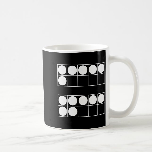 Caneca De Café Engraçado 6 7 Número Professores Alunos Seis Sete  (Direita)