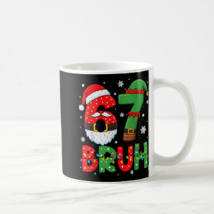 Caneca De Café Engraçado 6 7 Seis Sete Bruh Meme Natal Papai Noel