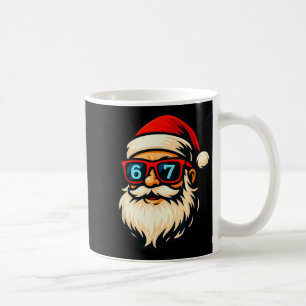 Caneca De Café Engraçado 6 7 Seis Sete Meme Rosto do Papai Noel N