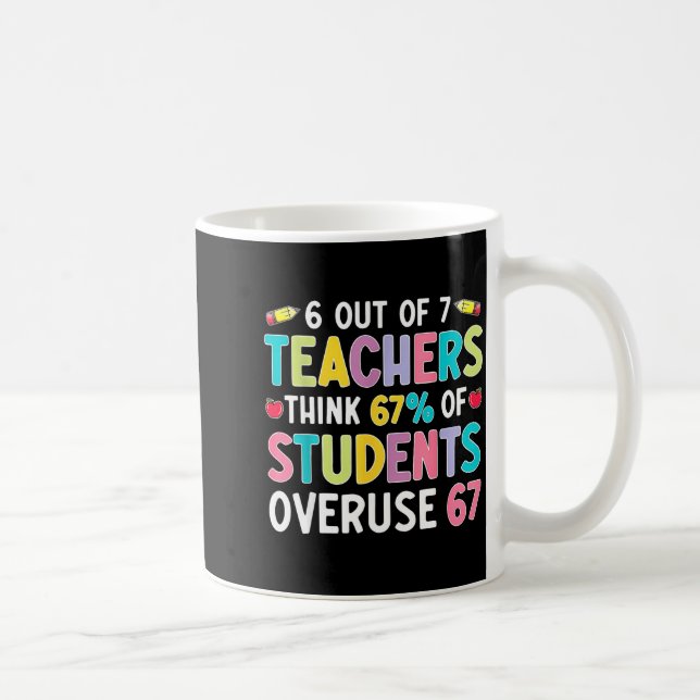 Caneca De Café Engraçado 6 de 7 professores acham que 67% dos alu (Direita)