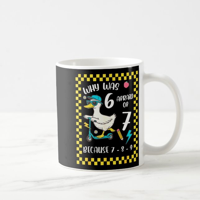 Caneca De Café Engraçado 6 Medo De 7 Ganso Bobo Seis Sete 67 Meme (Direita)