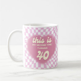 Caneca De Café Engraçado 80 Birthday Cote Segunda Vez Virando For