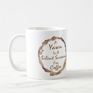 Caneca De Café Engraçado A Yawn é um gritar silencioso para café