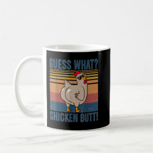 Caneca De Café Engraçado adivinhem que frango Bumbum de frango ve