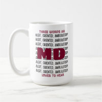 Engraçado Alerta MD Personalizado CNA/LPN/EMT/PA/R