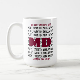 Caneca De Café Engraçado Alerta MD Personalizado CNA/LPN/EMT/PA/R