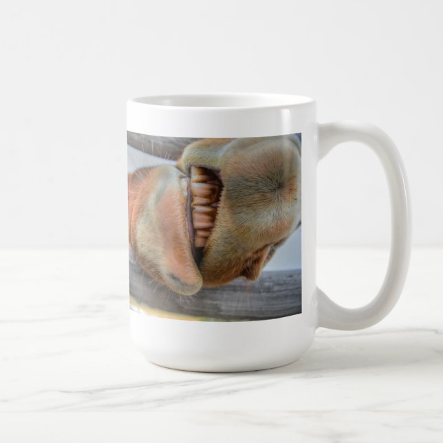 Caneca De Café Engraçado, amável, bico e dentes (Direita)