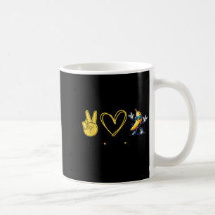 Caneca De Café Engraçado Amor Banana Cute Banana Paz Amor Banana