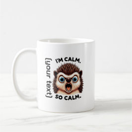 Caneca De Café Engraçado Angry Hedgehog Personalizável