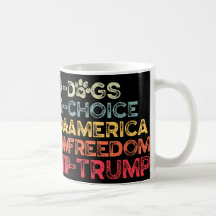 Caneca De Café Engraçado Anti-Trump Tee, Pro-dog, Pro-Choice, Pro