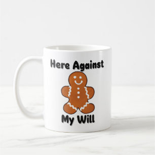 Caneca De Café Engraçado Aqui Contra Meu Homem De Gingerpão