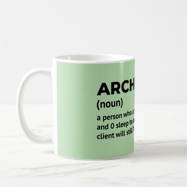Caneca De Café Engraçado Arquiteto Café Mug (Esquerda)