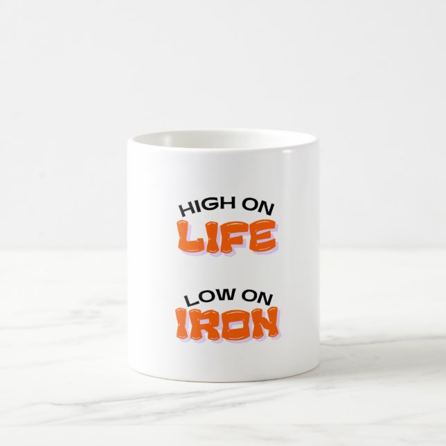 Caneca De Café engraçado baixo em ferro  (Centro)
