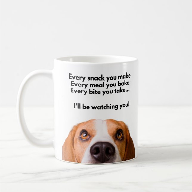 Caneca De Café Engraçado Beagle Mug, Presente De Sobrecarga De Be (Esquerda)