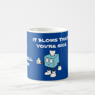CANECA DE CAFÉ ENGRAÇADO BEM EM BREVE CAIXA DE TECIDOS CAFÉ MUG