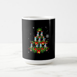 Caneca De Café Engraçado Boston Terrier Christmas Tree Dog Mask 