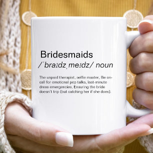 Caneca De Café Engraçado Bridesmaids define a proposta das dançar