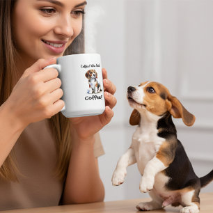 Caneca De Café Engraçado BROWN 'Café' Beagle Personalizar