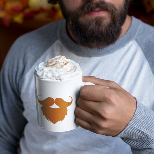 Caneca De Café Engraçado Brown Mustache